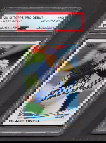 Blake Snell Signed Autographed 2013 Topps Pro Debut #40 RC PSA DNA COA