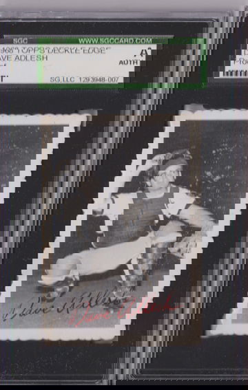 1968 Topps Deckle Edge Proof Dave Adlesh SGC Authentic P1270