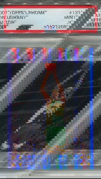 Kevin Durant Topps Chrome Refractor /1499 RC PSA 9