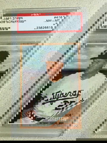 1962 Topps #416 Bob Scheffing PSA 8 NM-MT TIGERS 