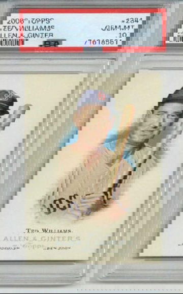 2006 TOPPS ALLEN & GINTER TED WILLIAMS CARD BOSTON RED SOX PSA 10 LOW POP RARE