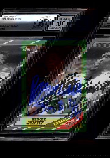 1986 Topps #275 Reggie White Rookie Autograph BGS 10!