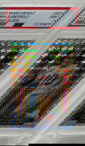 2020 Panini Mosaic Jimmy Garoppolo Stained Glass SSP PSA 9 MINT 