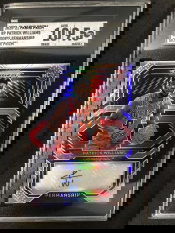 PATRICK WILLIAMS 2020-21 Panini Prizm Rookie Penmanship Silver Auto  SGC 9.5