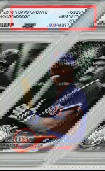 2018 TOPPS UPDATE #US23 WADE BOGGS BOSTON RED SOX PSA 10 SP LOW POP RARE