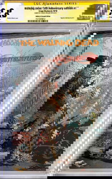 Walking Dead 15th Anniversary Edition #1 Infinity & Beyond Logo CGC 9.8 Signed By Charlie Adlard