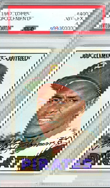 1967 TOPPS ROBERTO BOB CLEMENTE #400 PITTSBURGH PIRATES HOF PSA 4 VG-EX