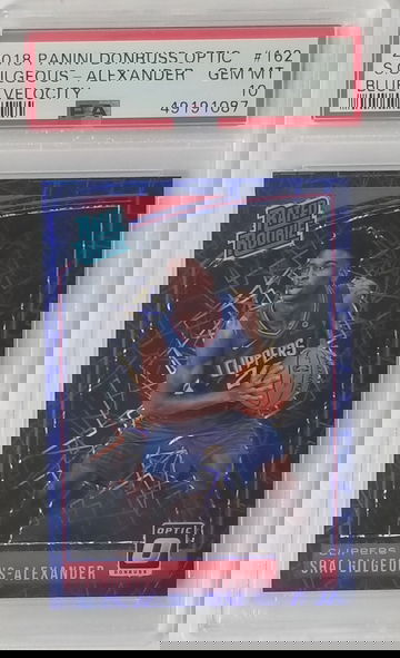 2018 Donruss Optic Shai Gilgeous Alexander Blue Velocity PSA 10