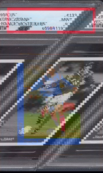 1998 DS World Cup France Stickers Zinedine Zidane PSA 9 #133 POP 2