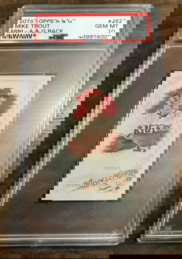 2015 TOPPS ALLEN & GINTER MINI MIKE TROUT PSA 10 GEM MINT