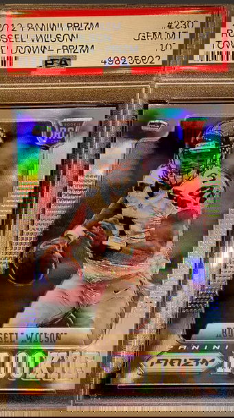 2012 Prizm Russell Wilson Towel Down - Prizm RC PSA 10 POP 16