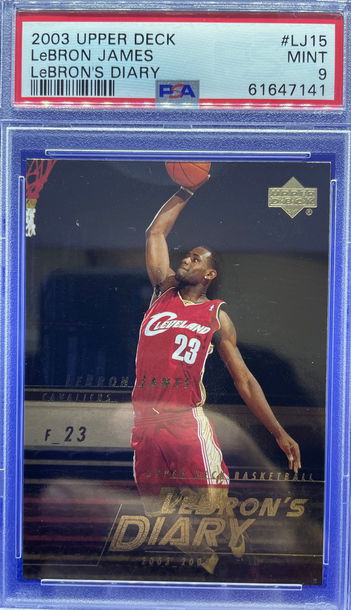 2003-04 LEBRON JAMES UPPER DECK LEBRON’S DIARY PSA 9 MINT ROOKIE RC LJ15 CAVS