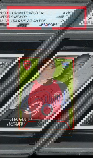 2003-2004 Merlin's Premier League Stickers Thierry Henry PSA 9 #28 POP 1 None Higher