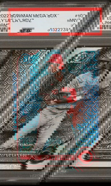 2022 Bowman Chrome Mega Box Elly De La Cruz Mojo 1st Bowman Chrome #50 PSA 9