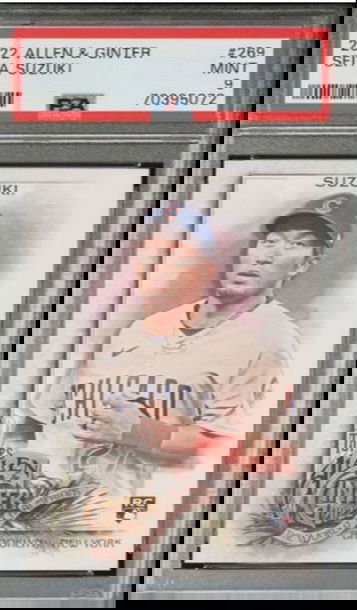 2022 Allen & Ginter Seiya Suzuki RC CUBS PSA 9 POP 1