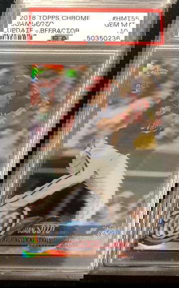 2018 Topps Chrome Update HMT55 Juan Soto Refractor 9/250 rookie 