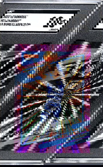 2021-22 Donruss #76 Ja Morant Holo Purple Laser /99 SGC 10