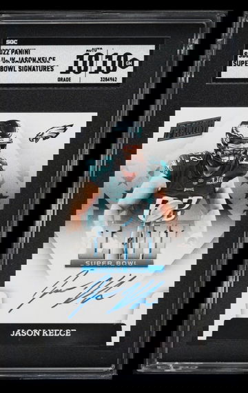 2022 Panini Superbowl Jason Kelce On Card Auto Autograph SGC 10