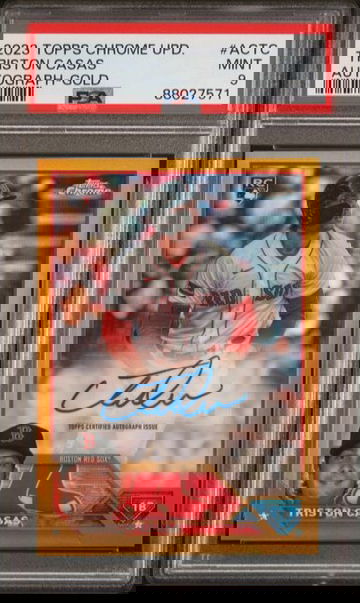 2023 Topps Chrome Update Triston Casas Gold Refractor Autograph #/50 #ACTC PSA 9 [BL-3B.33]