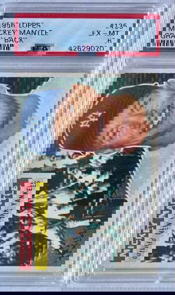 1956 Topps 135 Mickey Mantle PSA 6 EX-MT