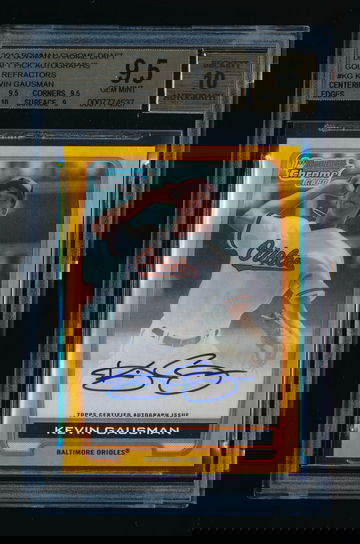 2012 Bowman Chrome Draft Kevin Gausman Gold Refractor Auto RC /50 BGS 9.5 10