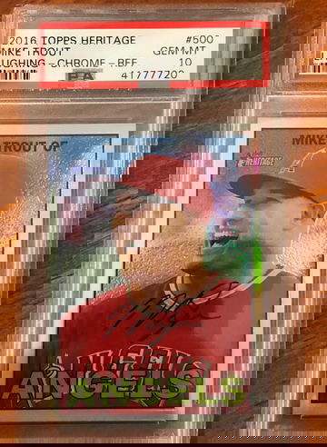 2016 Topps Heritage Mike Trout Laughing Chrome Refractor /567 PSA 10