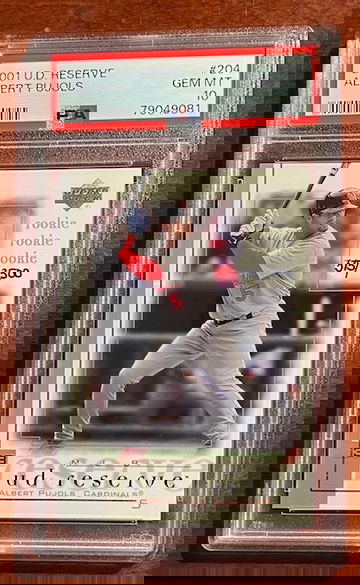 2001 UD RESERVE ALBERT PUJOLS RC PSA 10