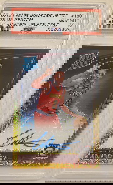 2018-19 Optic Choice Black Gold Collin Sexton PSA 10 Auto #/8