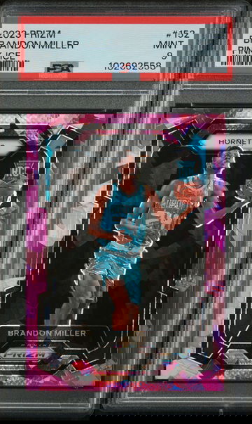 2023 Panini Prizm Pink Ice Prizm Brandon Miller #152 PSA 9