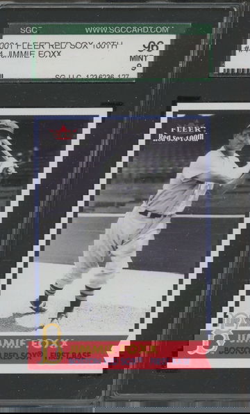 2001 Fleer Red Sox 100th #44 Jimmy Foxx SGC 96 Mint 9