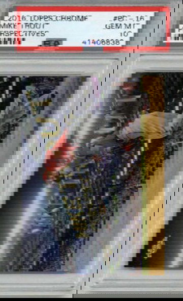 2016 TOPPS CHROME PERSPECTIVES #PC-16 MIKE TROUT BASEBALL CARD ANGELS PSA 10 GEM