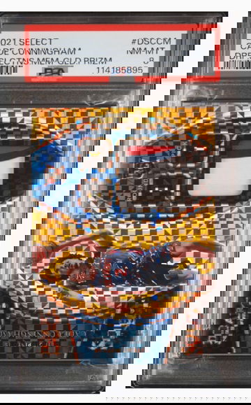 2021 Select Cade Cunningham /10 Gold Patch Rookie SSP PSA 8