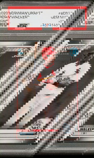 2020 Bowman Draft Jordan Walker #BD57 CHROME PSA 10