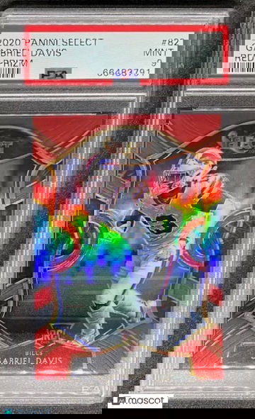 Gabriel Davis 2020 Panini Select Red Prizm RC #85 Bills Rookie /99 - PSA 10