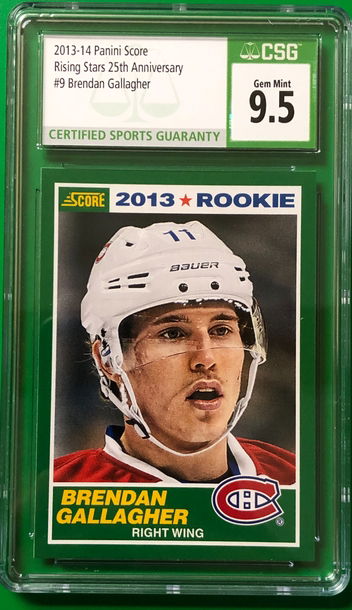 2013-14 Panini Score Rising Stars 25th Anniversary Brendan Gallagher CSG 9.5