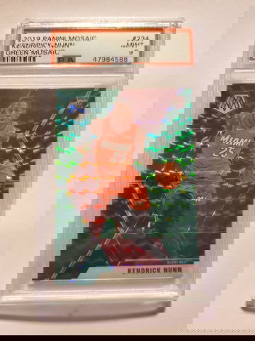 Kendrick Nunn 2019 Mosaic Green PSA 9