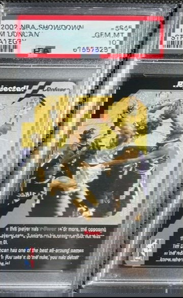 2002-03 NBA Showdown Strategy #S45 Rejected! Tim Duncan PSA 10 GEM MINT Pop 1