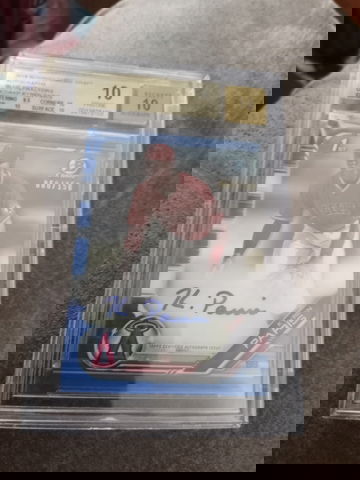 2019 1ST Bowman Chrome Kyren Paris Blue Refractor Auto RC /150 BGS 10 Pristine GEM  L.A. Angels Rookie