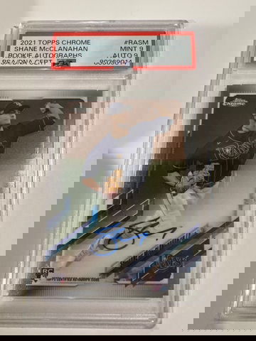 2021 Topps Chrome Shane McClanahan Rookie RC Auto #RASM PSA 9