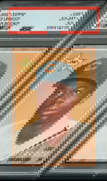 1962 Topps Star Rookie Lou Brock #387 PSA 6.5