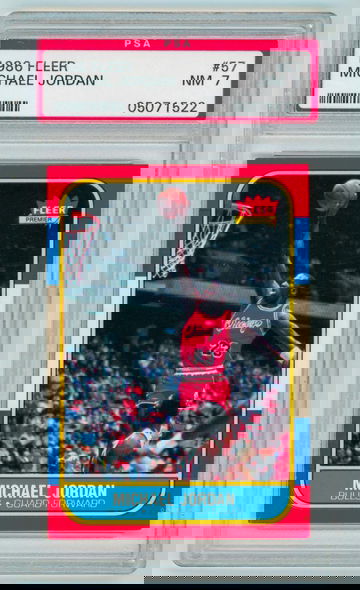 1986 Fleer Michael Jordan #57 PSA 7