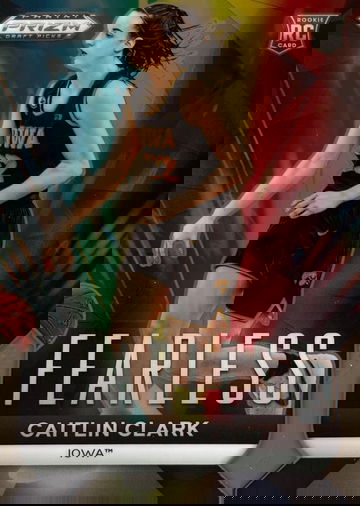 Caitlin Clark 2024 Panini Prizm Draft Basketball RC Rookie Fearless #27