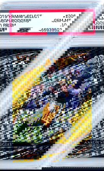 Aaron Rodgers 2019 Panini Select Gold Prizm 10/10 PSA 10 Gem Mint