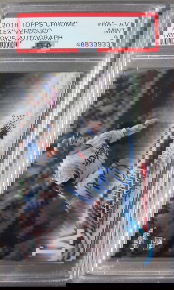 Alex Verdugo RC 2018 Topps Chrome Rookie Autograph PSA 9 Red Sox