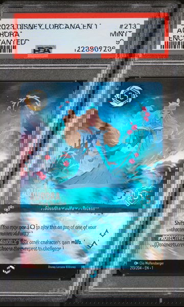 2023 Disney Lorcana EN 1 Enchanted Aurora #213 PSA 9