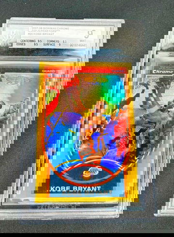 2007 Kobe Bryant Topps Bowman Chrome Gold Refractor 35/99 BGS 9 #24 Refractors SP