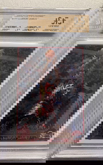 LEBRON JAMES 2003 TOPPS CHROME ROOKIE BGS 9.5 GEM MINT