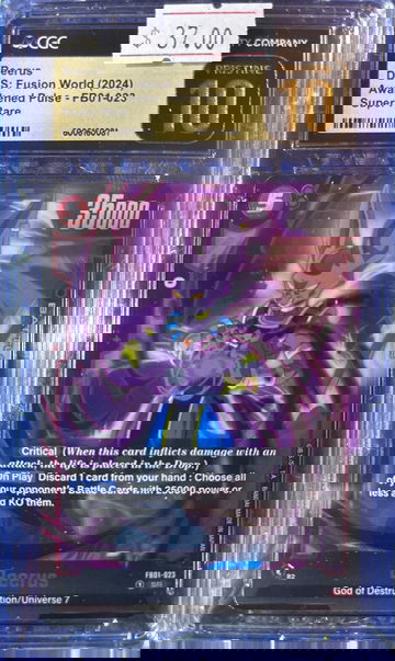 2024 Beerus DBS Fusion World Awakened Pulse FB01-023 Super Rare CGC 10 Pristine