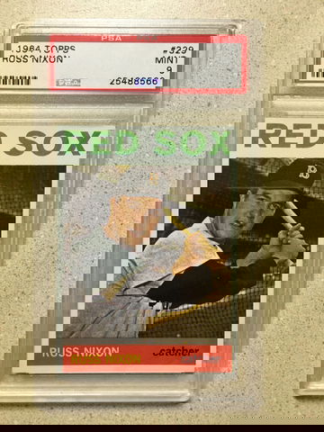 1964 Topps #329 Russ Nixon PSA 9 MINT RED SOX 