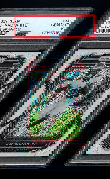 Rachaad White 2022 White Sparkle Prizm RC SSP